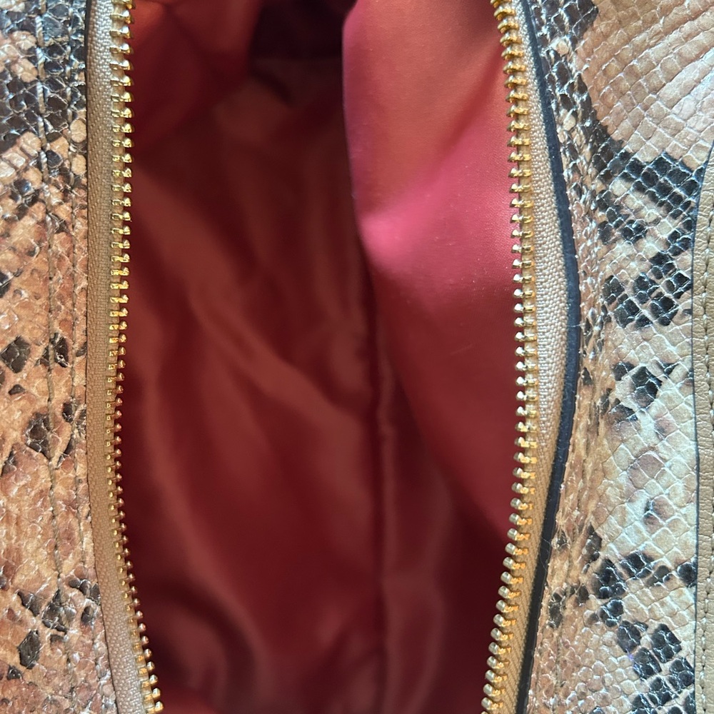 COACH tan and black snakeskin leather hobo bag - Picture 14 of 14